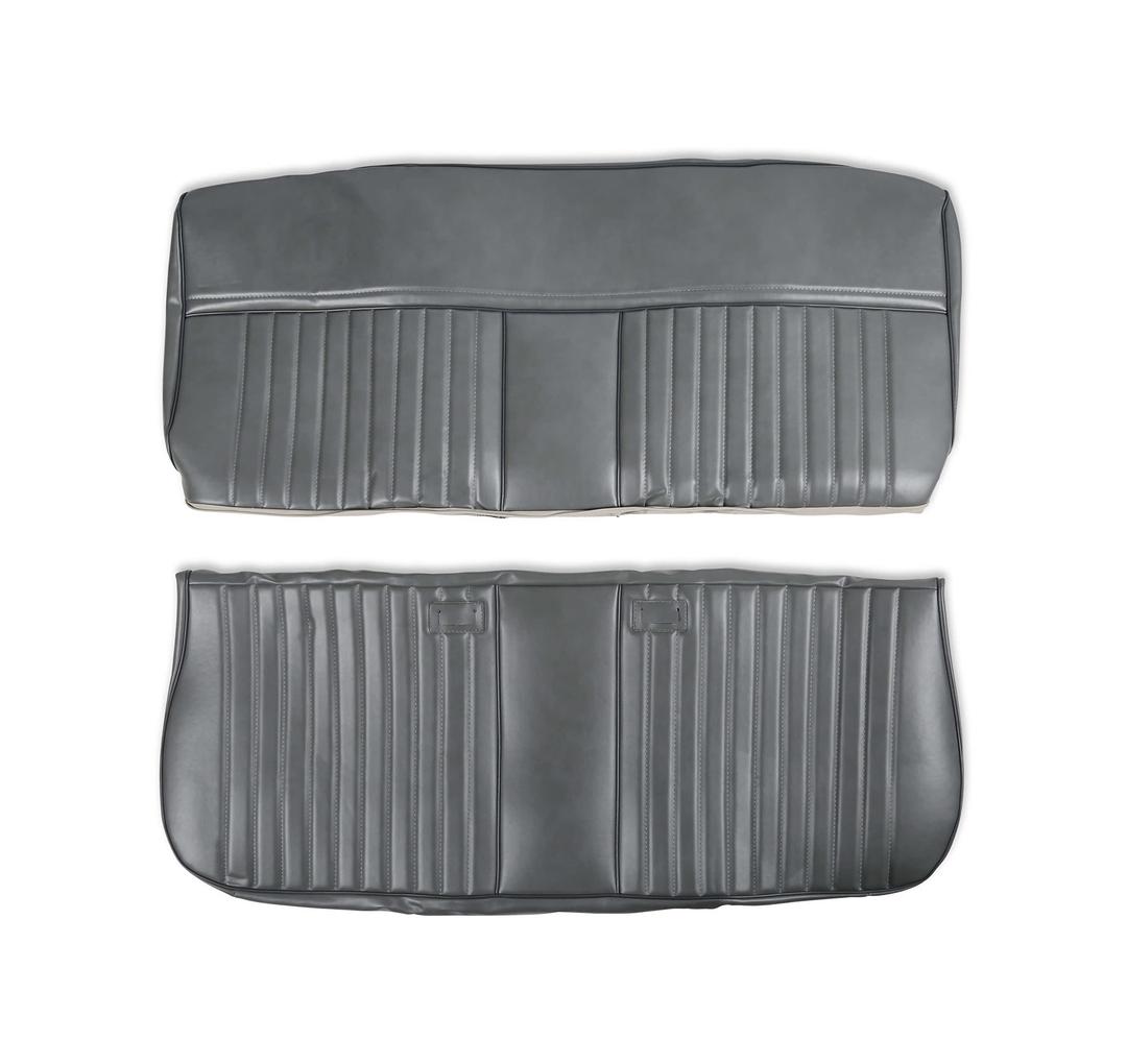 HOLLEY 05-319 Brothers Trucks Seat Upholstery Kit - Deluxe Pleat Vinyl - Grey - The Twister Group Tools product