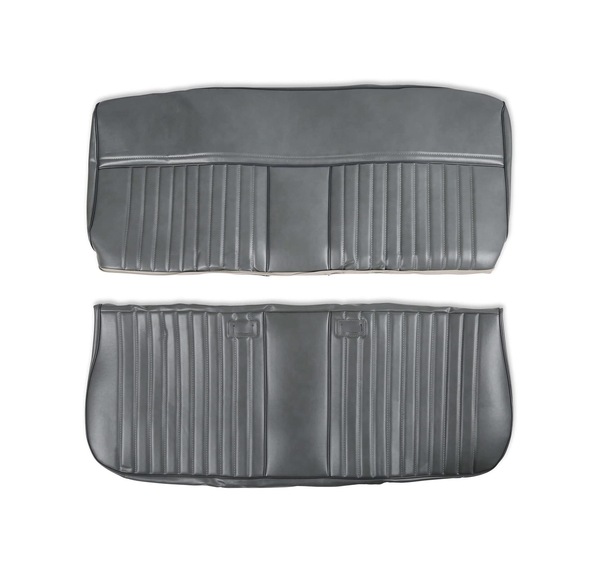 HOLLEY 05-319 Brothers Trucks Seat Upholstery Kit - Deluxe Pleat Vinyl - Grey - High quality product image showing HOLLEY 05-319 Brothers Trucks Seat Upholstery Kit - Deluxe Pleat Vinyl - Grey details and features