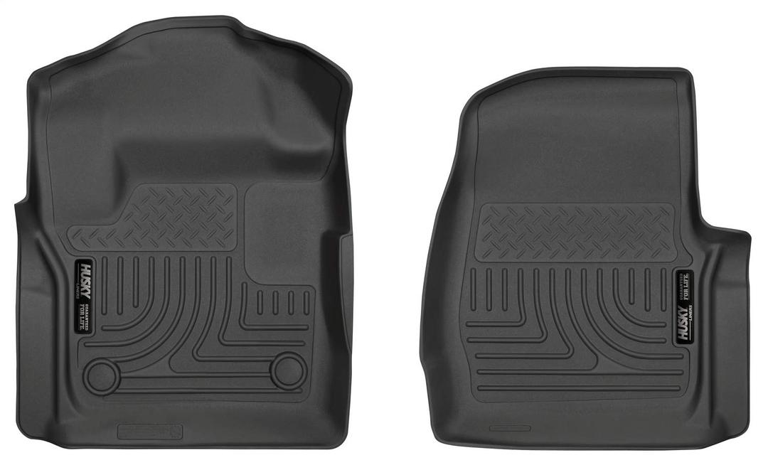 HUSKY LINERS 13311 Weatherbeater Floor Mats | Fits 2017 - 2024 Ford F-250, F-350 Super Duty (Standard Cab) | Front Row, 2-pc Black - The Twister Group Tools product