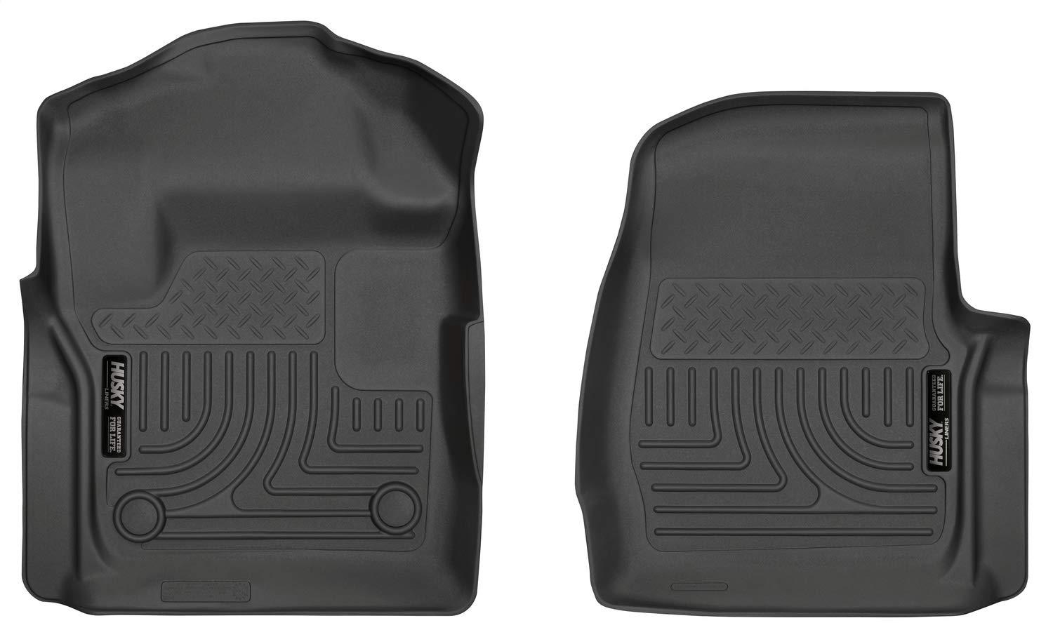 HUSKY LINERS 13311 Weatherbeater Floor Mats | Fits 2017 - 2024 Ford F-250, F-350 Super Duty (Standard Cab) | Front Row, 2-pc Black - High quality product image showing HUSKY LINERS 13311 Weatherbeater Floor Mats | Fits 2017 - 2024 Ford F-250, F-350 Super Duty (Standard Cab) | Front Row, 2-pc Black details and features
