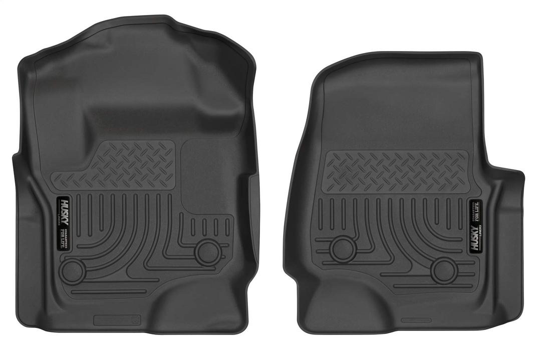 HUSKY LINERS 13321 Floor Liner; WeatherBeater; Molded Fit; Smooth Arcing Ribs/ Raised Heel Pad; Black; TPO (Thermoplastic Olefin); 2 Piece - The Twister Group Tools product