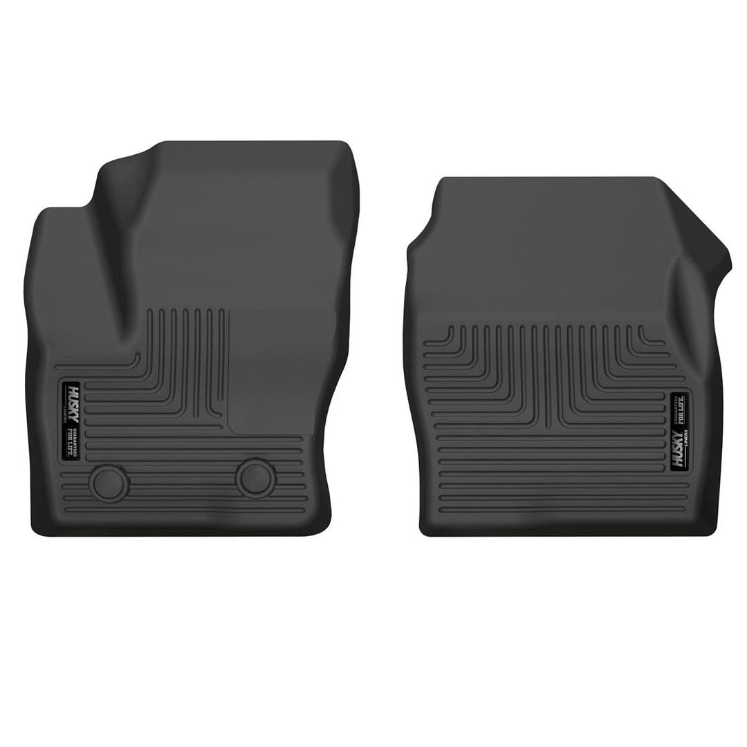 HUSKY LINERS 13351 Floor Liner; WeatherBeater; Molded Fit; Raised Ridge; Black; TPO (Thermoplastic Olefin); 2 Piece - The Twister Group Tools product