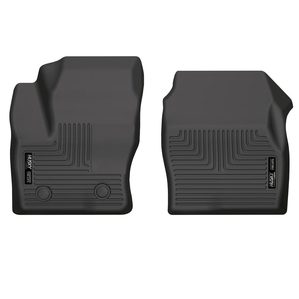 HUSKY LINERS 13351 Floor Liner; WeatherBeater; Molded Fit; Raised Ridge; Black; TPO (Thermoplastic Olefin); 2 Piece - High quality product image showing HUSKY LINERS 13351 Floor Liner; WeatherBeater; Molded Fit; Raised Ridge; Black; TPO (Thermoplastic Olefin); 2 Piece details and features
