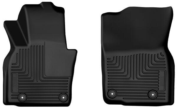 HUSKY LINERS 13561 WB FRONT FLOOR LINER, Direct Fit; Raised Ridge; Black; TPO (Thermoplastic Olefin); Set Of 2