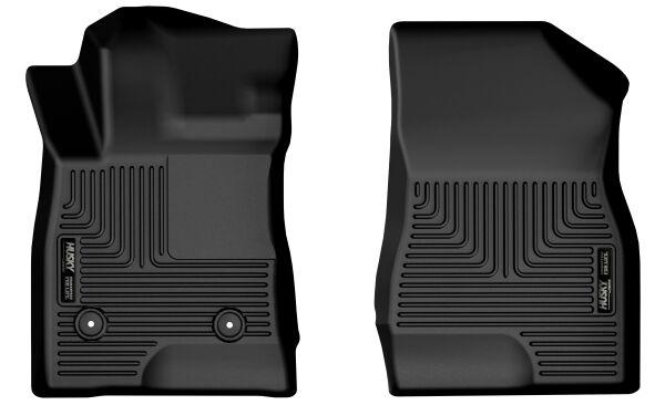HUSKY LINERS 13891 WB FRONT FLOOR LINER, Molded Fit; Raised Ridge; Black; TPO (Thermoplastic Olefin); 2 Piece