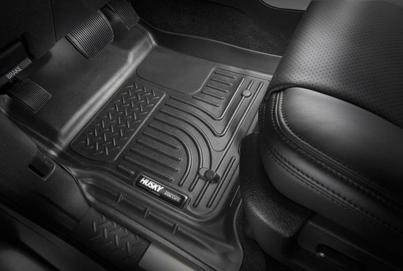 HUSKY LINERS 13971 Weatherbeater | Fits 2018 - 2020 Toyota Tacoma (Automatic Transmission, Double Cab, Access Cab), Front Row Liner, Black