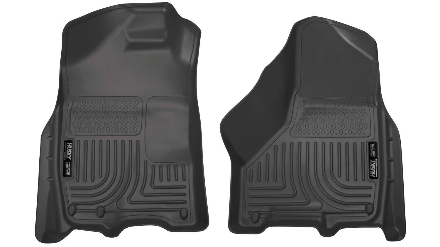 HUSKY LINERS 18001 Floor Liner; WeatherBeater; Molded Fit; Smooth Arcing Ribs/ Raised Heel Pad; Black; Rubber; 2 Piece - High quality product image showing HUSKY LINERS 18001 Floor Liner; WeatherBeater; Molded Fit; Smooth Arcing Ribs/ Raised Heel Pad; Black; Rubber; 2 Piece details and features