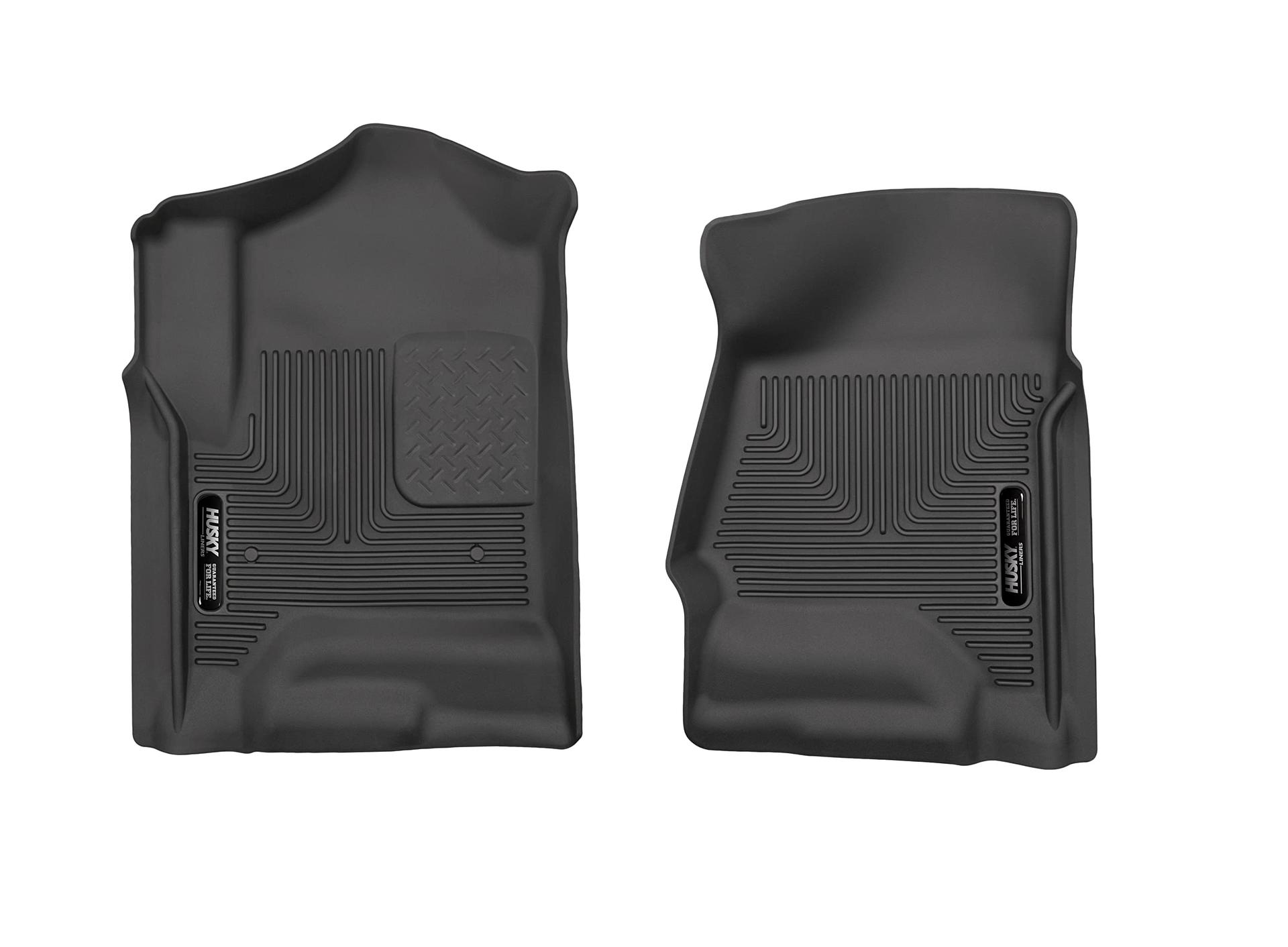 HUSKY LINERS 18231 Weatherbeater Floor Mats | Fits 2015 - 2020 Escalade, ESV, Tahoe, Yukon, Suburban, 14 - 19 Silverado/GMC Sierra 1500 (& more) | Front Row, 2-pc Black - High quality product image showing HUSKY LINERS 18231 Weatherbeater Floor Mats | Fits 2015 - 2020 Escalade, ESV, Tahoe, Yukon, Suburban, 14 - 19 Silverado/GMC Sierra 1500 (& more) | Front Row, 2-pc Black details and features