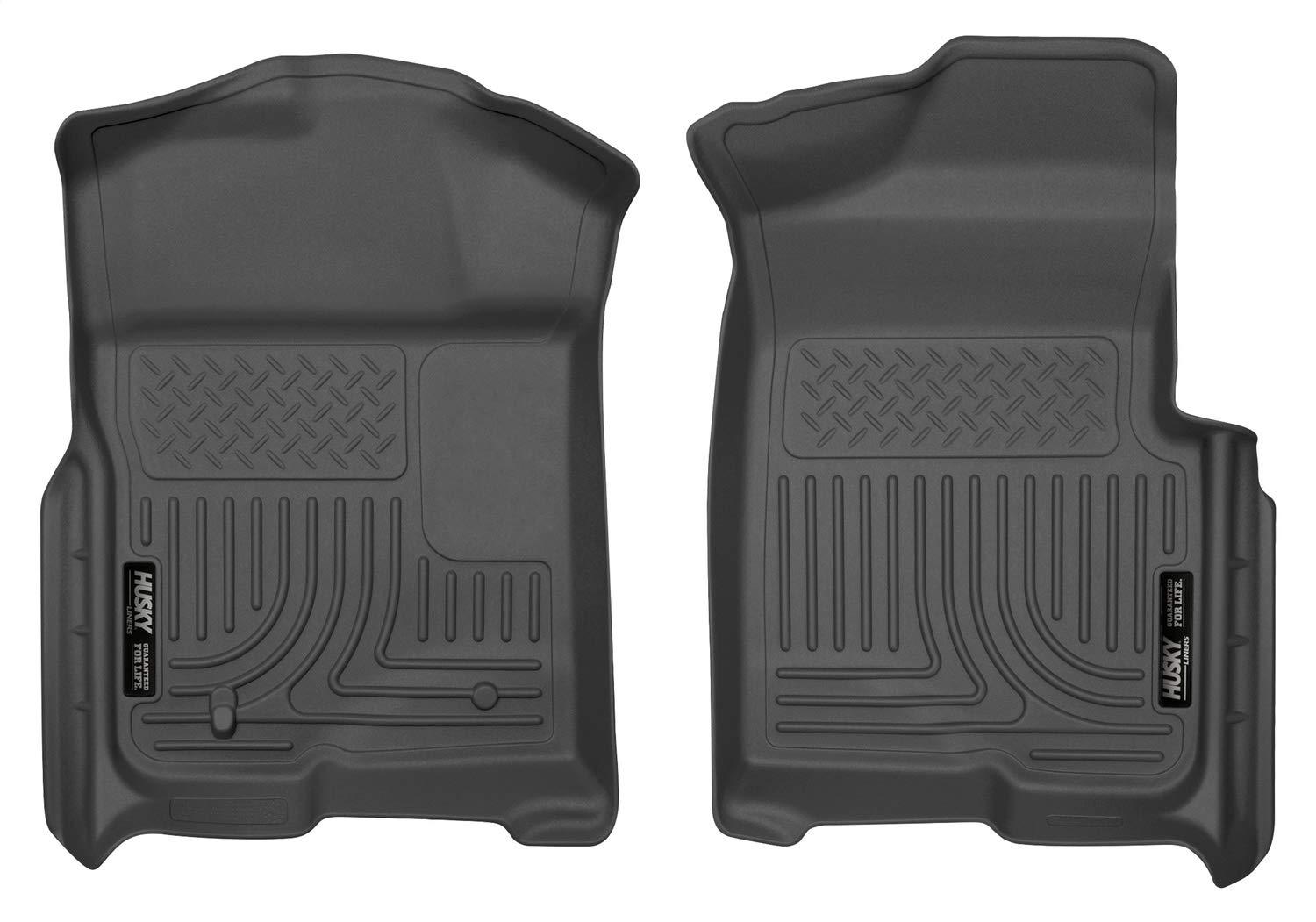 HUSKY LINERS 18331 Weatherbeater Floor Mats | Fits 2009 - 2014 Ford F-150 All Cabs without Manual Shifter | Front Row, 2-pc Black - High quality product image showing HUSKY LINERS 18331 Weatherbeater Floor Mats | Fits 2009 - 2014 Ford F-150 All Cabs without Manual Shifter | Front Row, 2-pc Black details and features