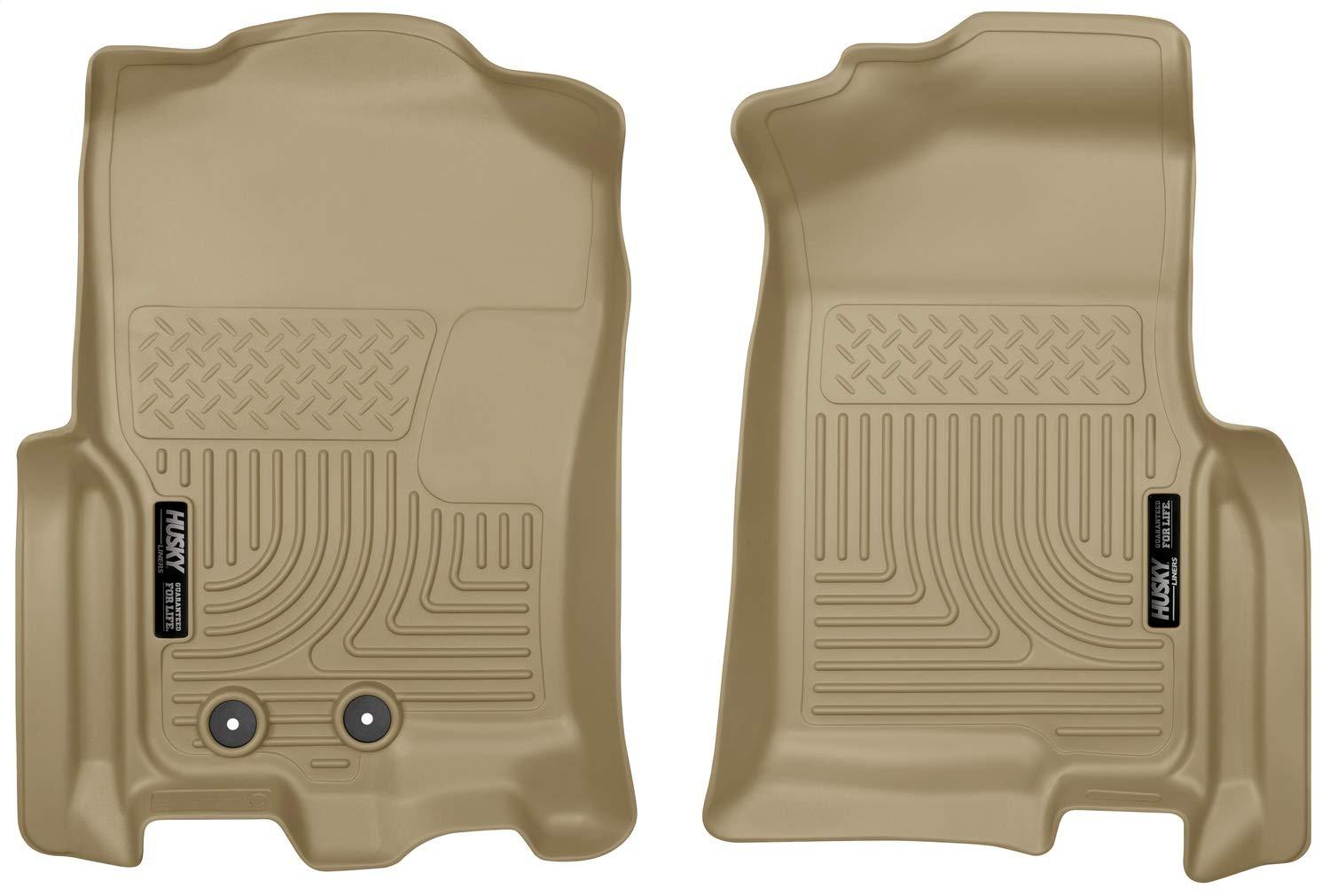 HUSKY LINERS 18373 Weatherbeater Floor Mats | Fits 2011 - 2017 Ford Expedition (15 - 17 EL Platinum) 11 - 15 Lincoln Navigator Base, L, 16 - 17 Navigator L,Reserve;Select | Front Row, 2-pc Tan - High quality product image showing HUSKY LINERS 18373 Weatherbeater Floor Mats | Fits 2011 - 2017 Ford Expedition (15 - 17 EL Platinum) 11 - 15 Lincoln Navigator Base, L, 16 - 17 Navigator L,Reserve;Select | Front Row, 2-pc Tan details and features