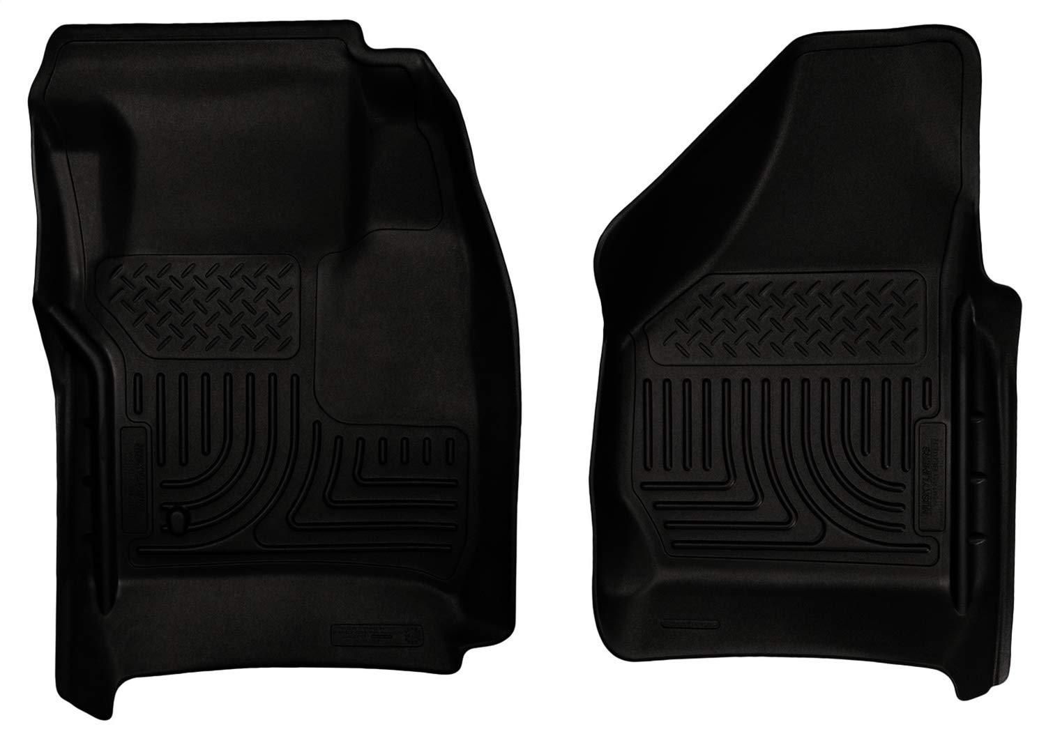 HUSKY LINERS 18381 Weatherbeater Floor Mats | Fits 2008 - 2010 F-250/F-350 Crew/SuperCab/Standard Cab | Front Row, 2-pc Black - High quality product image showing HUSKY LINERS 18381 Weatherbeater Floor Mats | Fits 2008 - 2010 F-250/F-350 Crew/SuperCab/Standard Cab | Front Row, 2-pc Black details and features