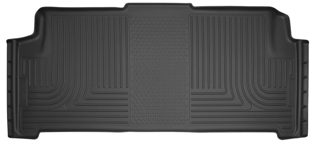 HUSKY LINERS 19081 Weatherbeater | Fits 2008 - 2016 Chrysler Town & Country Stow - N - Go, 2008 - 2020 Dodge Grand Caravan Stow - N - Go | Second Row Liner, Black - The Twister Group Tools product