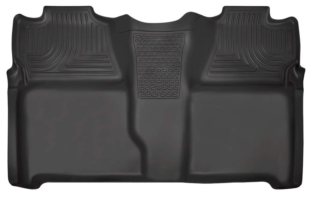 HUSKY LINERS 19201 Weatherbeater Floor Mats | Fits 2007 - 2013 Chevrolet Silverado 1500, 2500, 3500, 2007 GMC Sierra 1500, 2500, 3500 Crew Cab | 2nd Row, 1-pc Black - The Twister Group Tools product