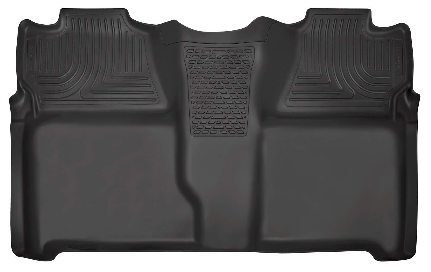 HUSKY LINERS 19201 Weatherbeater Floor Mats | Fits 2007 - 2013 Chevrolet Silverado 1500, 2500, 3500, 2007 GMC Sierra 1500, 2500, 3500 Crew Cab | 2nd Row, 1-pc Black - High quality product image showing HUSKY LINERS 19201 Weatherbeater Floor Mats | Fits 2007 - 2013 Chevrolet Silverado 1500, 2500, 3500, 2007 GMC Sierra 1500, 2500, 3500 Crew Cab | 2nd Row, 1-pc Black details and features