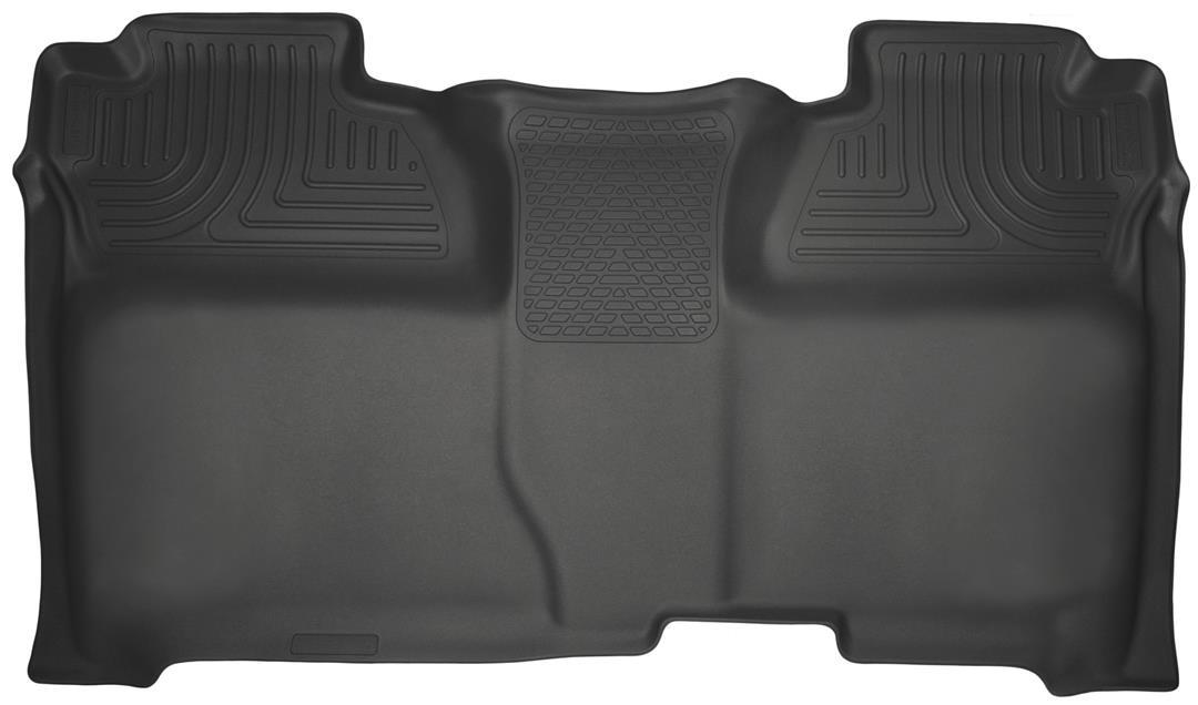 HUSKY LINERS 19231 Weatherbeater | Fits 2014 - 18 Chevrolet Silverado/GMC Sierra 1500, 2015 - 19 Silverado/Sierra 2500/3500 (Crew Cabs) | Second Row Liner/Full Coverage, Black - The Twister Group Tools product