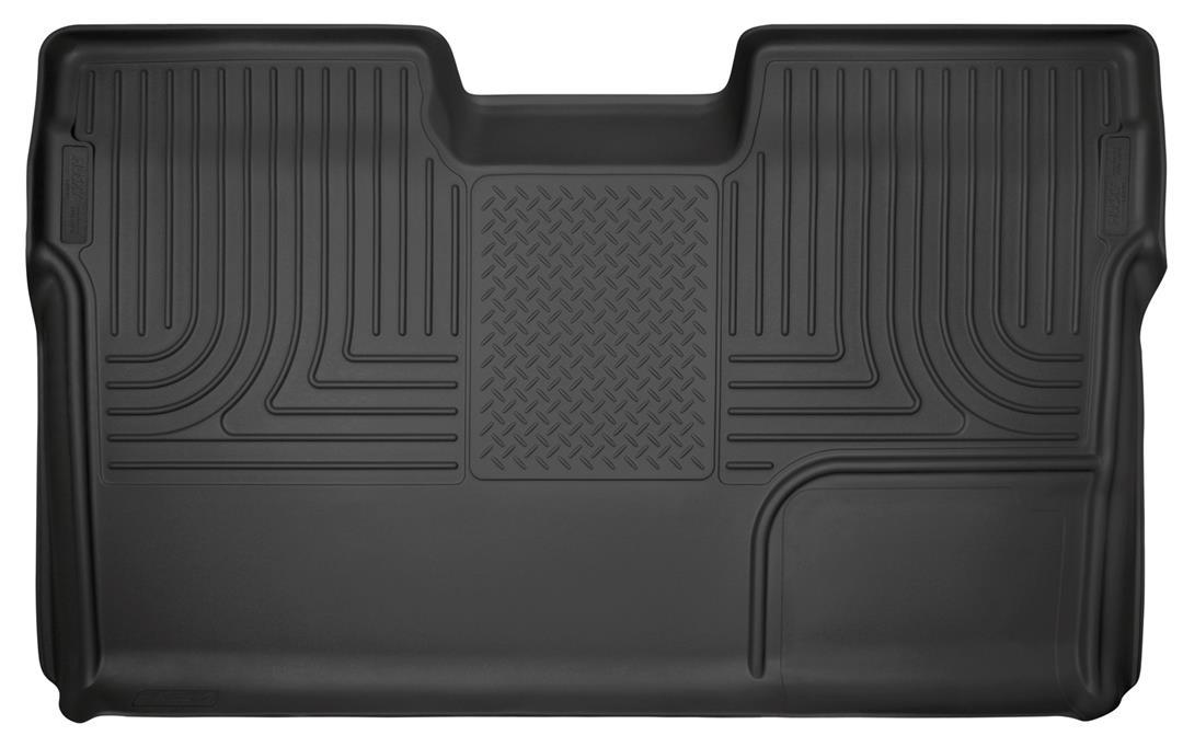 HUSKY LINERS 19331 Weatherbeater | Fits 2009 - 2014 Ford F-150 SuperCrew Cab w/Manual Transfer Case Shifter | Second Row Liner, Black - The Twister Group Tools product