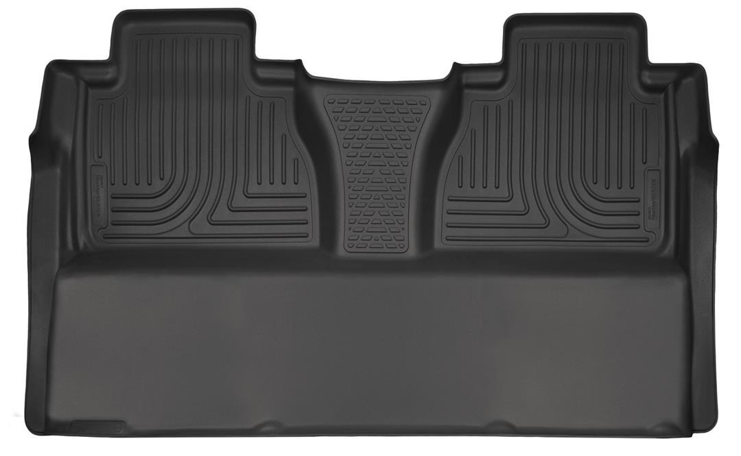 HUSKY LINERS 19581 Weatherbeater | Fits 2014 - 2021 Toyota Tundra CrewMax Cab | Second Row Liner (Full Coverage), Black - High quality product image showing HUSKY LINERS 19581 Weatherbeater | Fits 2014 - 2021 Toyota Tundra CrewMax Cab | Second Row Liner (Full Coverage), Black details and features