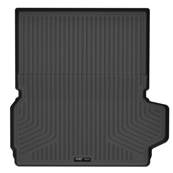 HUSKY LINERS 20671 Weatherbeater | Fits 2021 - 2023 Jeep Grand Cherokee L (Fits to Back of 2nd Row, Over Folded Flat 3rd Row), Cargo Liner - Black - High quality product image showing HUSKY LINERS 20671 Weatherbeater | Fits 2021 - 2023 Jeep Grand Cherokee L (Fits to Back of 2nd Row, Over Folded Flat 3rd Row), Cargo Liner - Black details and features