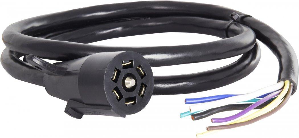 HOPKINS 20045 7 BLADE MOLDED CONNECTOR W/, Trailer Side; 7 Blade; 6 Foot Length - High quality product image showing HOPKINS 20045 7 BLADE MOLDED CONNECTOR W/, Trailer Side; 7 Blade; 6 Foot Length details and features