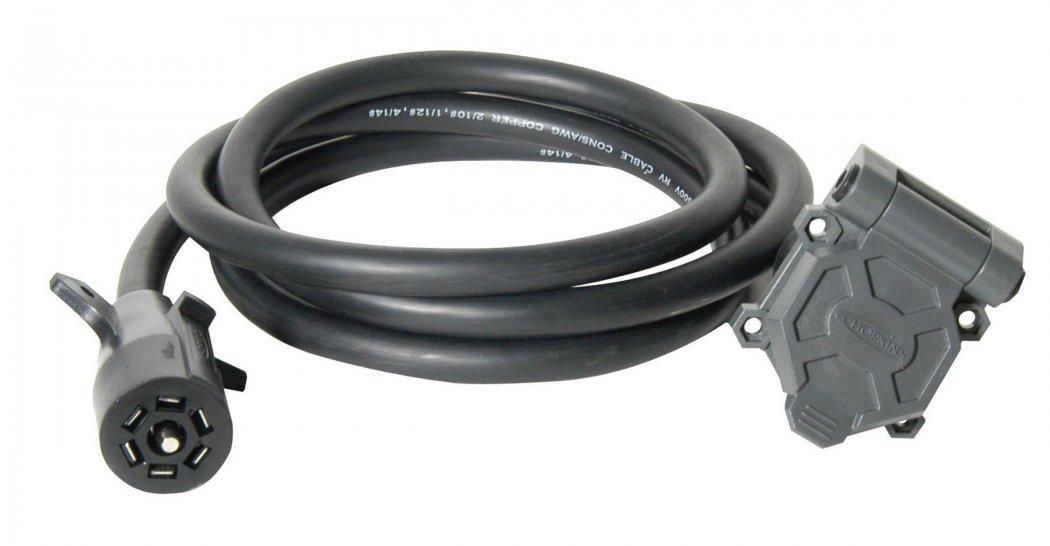 HOPKINS 20049 ENDURANCEFT 7 TO7 EXTENTN, Extends Reach Of Gooseneck Or 5th Wheel Connector To Back Of Tow Vehicle; 8 Foot; With Connectors And Cable - The Twister Group Tools product