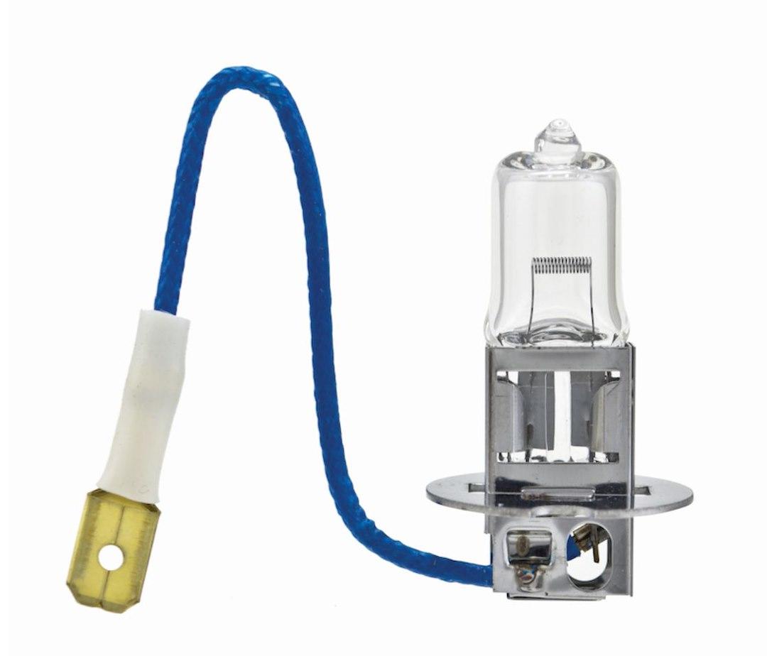 HELLA 002090671 BULB H3 12V 130W PK22S T3.25, H3; Halogen; 130 Watt; Low/ High Beam; Clear; 2600 Lumens; 12 Volt; Single; Also Use New Number H3 130W - High quality product image showing HELLA 002090671 BULB H3 12V 130W PK22S T3.25, H3; Halogen; 130 Watt; Low/ High Beam; Clear; 2600 Lumens; 12 Volt; Single; Also Use New Number H3 130W details and features