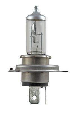 HELLA 002525651 BULB H4 12V 60/55W P43T T4.625 +50, H4; Halogen Bulb; 60/ 55 Watt; 12 Volt; White Beam Color; 3600K Light Color Temperature; Single - High quality product image showing HELLA 002525651 BULB H4 12V 60/55W P43T T4.625 +50, H4; Halogen Bulb; 60/ 55 Watt; 12 Volt; White Beam Color; 3600K Light Color Temperature; Single details and features