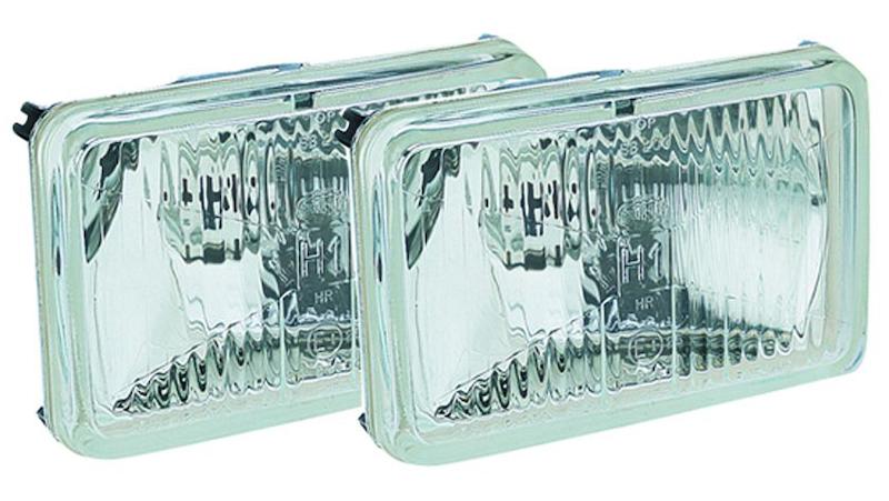 HELLA 003177821 H1 LAMP KIT, Replaces Sealed Beam Head Light; 4 X 6 Inch Rectangular; Standard Lens; H1 Bulb; Without Turn Signal; Features Improved Optics Without Increased Glare; Set of 2