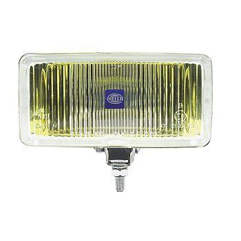 HELLA 005700421 550 FOG AMB REF H3 12V SAE/ECE, Halogen Bulb; H3 Halogen Clear Bulb; 3.78 X 7.67 Inch Rectangular; 55 Watt; Fog Beam; Amber Lens; Chrome ABS Housing; Universal Stud Mount; Single Light With Bulb/ Mounting Hardware - The Twister Group product
