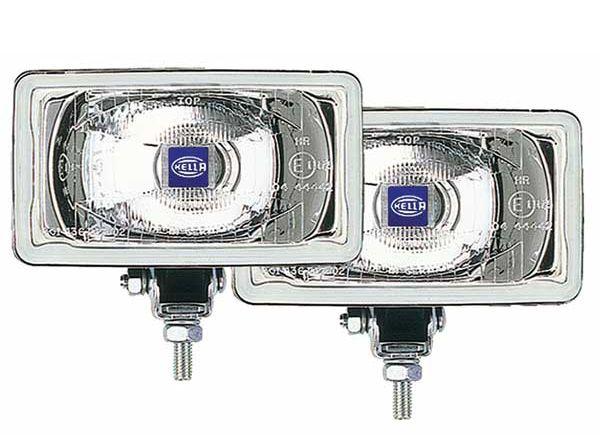 HELLA 005700691 LAMP KIT 550 DRV H3 12V ECE/SAE, Halogen Bulb; H3 Halogen Bulb; 7.6 Inch x 3.7 Inch Rectangular; Clear Glass Lens; Black Housing; Stem Mount - The Twister Group product