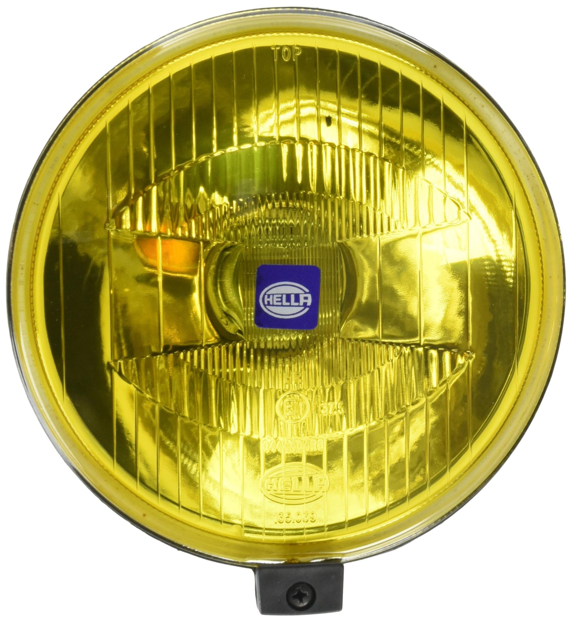 HELLA 005750512 Driving/ Fog Light; 500 Series; Halogen Bulb; H3 Clear Halogen Bulb; 6.4 Inch Round; 55 Watt; Driving Beam; Amber Lens; Black ABS Housing; Surface Mount; Single; With Stone Shield and Universal Mounting Hardware - High quality product image showing HELLA 005750512 Driving/ Fog Light; 500 Series; Halogen Bulb; H3 Clear Halogen Bulb; 6.4 Inch Round; 55 Watt; Driving Beam; Amber Lens; Black ABS Housing; Surface Mount; Single; With Stone Shield and Universal Mounting Hardware details and features