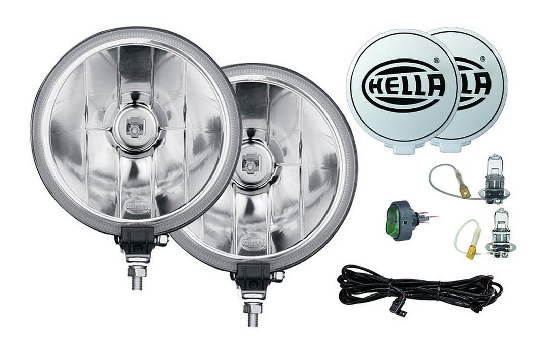 HELLA 005750941 Driving/ Fog Light; 500FF Series; Halogen Bulb; H3 Halogen Clear Bulb; 6.4 Inch Round; 55 Watt, Set of 2 - The Twister Group product