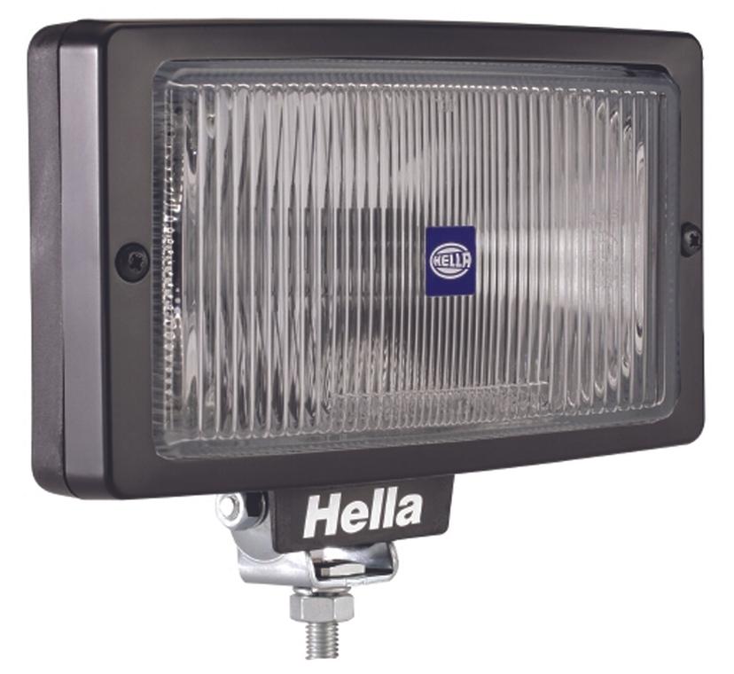 HELLA 006300911 LAMP JUMBO 220 FOG H3 12V, Halogen Bulb; H3 Bulb; 5.23 x 9.52 Inch Rectangular; 55 Watt; Fog Beam; Glass Lens; Black ABS Plastic Housing; Zinc Coated Steel Bracket Mount