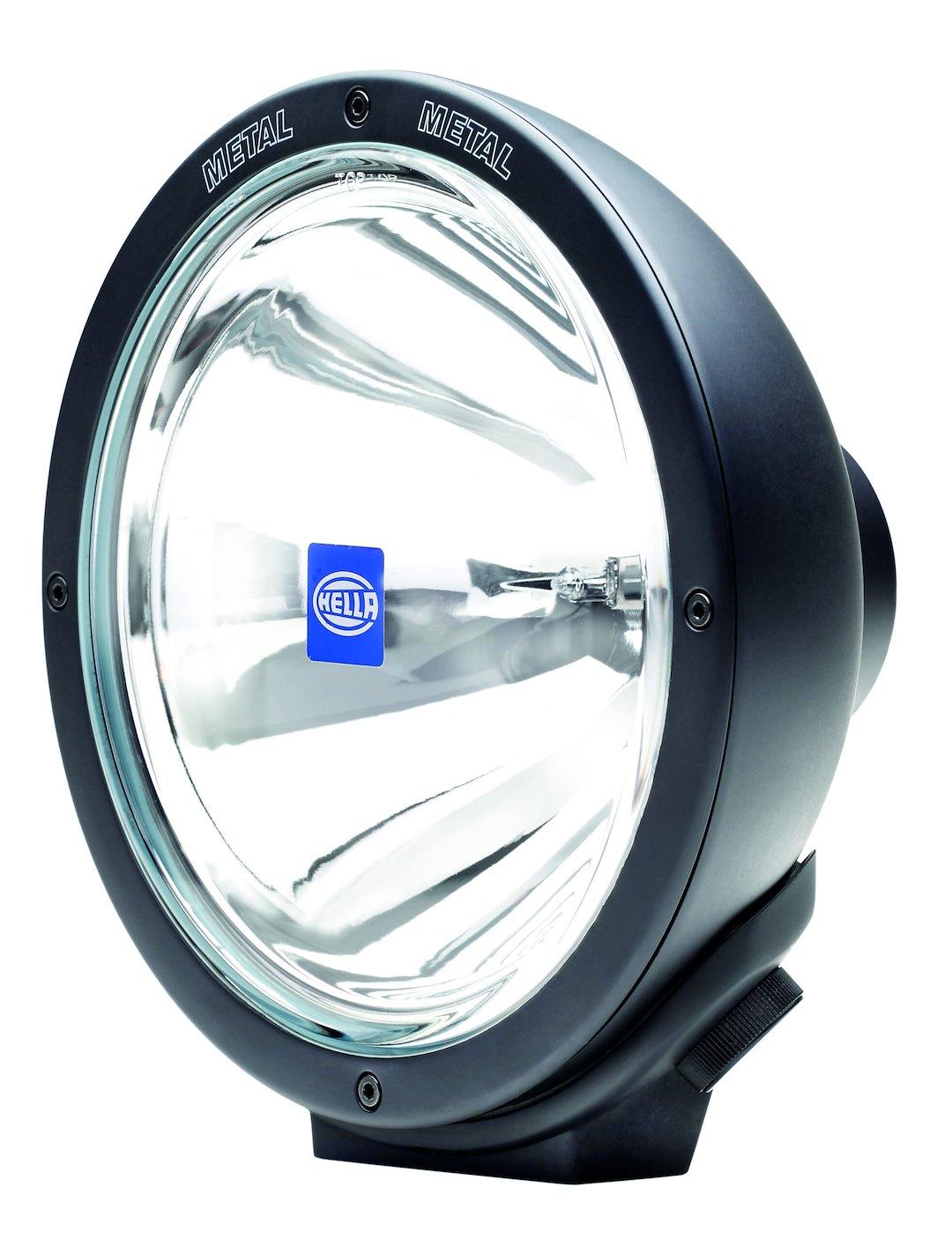 HELLA 007560951 LAMP RE 4000 P BEAM BLK H1 12V, Halogen Bulb; H1 Bulb; 8.81 Inch Round; 100 Watt; Spot Beam; Glass Lens; Matte Black Cast Zinc Housing - High quality product image showing HELLA 007560951 LAMP RE 4000 P BEAM BLK H1 12V, Halogen Bulb; H1 Bulb; 8.81 Inch Round; 100 Watt; Spot Beam; Glass Lens; Matte Black Cast Zinc Housing details and features