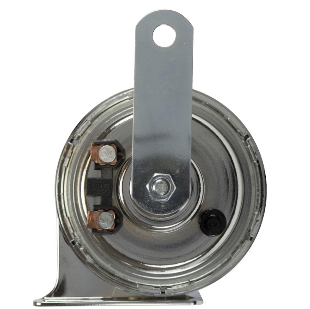 HELLA 007728883 HORN KIT BX CHROME TRUMPE, One 410 To 510 Hertz High-Tone Trumpet Horn/ One 410 To 510 Hertz Low-Tone Trumpet Horn; 112 Decibels; 12 Volt; 60 Watt; 5 Amp; Chrome Housing; With Mounting Brackets And Mounting Instructions - The Twister Group product