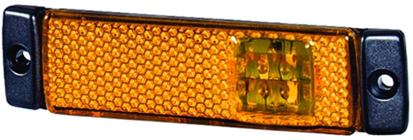 HELLA 008645011 LAMP S MRKR 8645 LED AMB, Universal Mount; Amber Lens; Black Trim; 8645 LED Bulb; Single - The Twister Group Tools product
