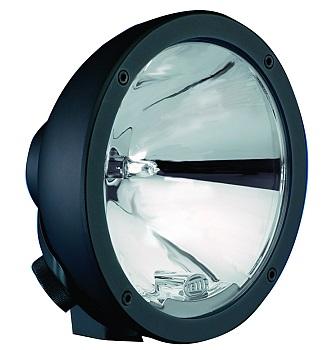 HELLA 009094181 4K COMPACT DRIVING BEAM, Halogen Bulb; 6.6 Inch Round; 55 Watt; Driving Beam; Black Die-Cast Zinc; Universal Stud Mount; Single Light/ 1 H1 Halogen Bulb/ Cover/ Mounting Hardware/ Stone Shield - The Twister Group Tools product