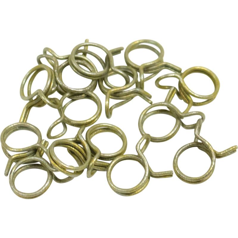 HELIX RACING 111-1516 5/16FT DOUBLE WIRE HOSE CLAMPS 15PK, 5/16 Inch Clamping Range; Double Wire Style; Zinc Plated Steel; Pack Of 15 - High quality product image showing HELIX RACING 111-1516 5/16FT DOUBLE WIRE HOSE CLAMPS 15PK, 5/16 Inch Clamping Range; Double Wire Style; Zinc Plated Steel; Pack Of 15 details and features