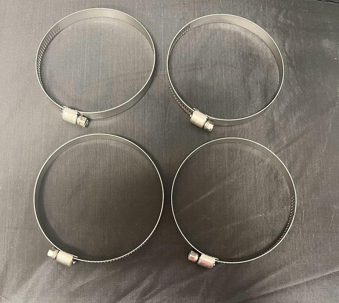 HELIX RACING 114-6244 2.25(58MM)-3.25(83MM) ALL ST.STL., 2-1/4 Inch To 3-1/4 Inch Clamping Range; Worm Gear Style; Stainless Steel; Pack Of 4 - High quality product image showing HELIX RACING 114-6244 2.25(58MM)-3.25(83MM) ALL ST.STL., 2-1/4 Inch To 3-1/4 Inch Clamping Range; Worm Gear Style; Stainless Steel; Pack Of 4 details and features