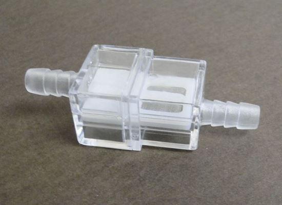 HELIX RACING 118-9010 FUEL FILTER 1/4FT (6MM) RECTANGULAR, Complete Assembly; In-Line; 1/4 Inch Inlet/Outlet; Rectangular Shape; 150 Micron Stainless Steel Screen Element In White Frame; Clear Housing; 560 To 570 Milliliter Per Minute Flow Rate; Single - High quality product image showing HELIX RACING 118-9010 FUEL FILTER 1/4FT (6MM) RECTANGULAR, Complete Assembly; In-Line; 1/4 Inch Inlet/Outlet; Rectangular Shape; 150 Micron Stainless Steel Screen Element In White Frame; Clear Housing; 560 To 570 Milliliter Per Minute Flow Rate; Single details and features