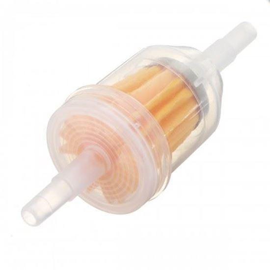 HELIX RACING 118-9311 FUEL FILTER 1/4FT (6MM) & 5/16FT (8M, Complete Assembly; In-Line; 1/4 Inch Inlet/Outlet; Large Drum Shape; 70 Micron Pleated Paper Element; Clear Housing; 500 To 520 Milliliter Per Minute Flow Rate; Single - High quality product image showing HELIX RACING 118-9311 FUEL FILTER 1/4FT (6MM) & 5/16FT (8M, Complete Assembly; In-Line; 1/4 Inch Inlet/Outlet; Large Drum Shape; 70 Micron Pleated Paper Element; Clear Housing; 500 To 520 Milliliter Per Minute Flow Rate; Single details and features