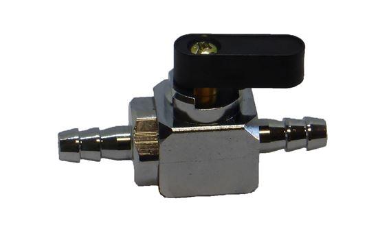 HELIX RACING 119-5570 INLINE FUEL VALVE 1/4FT 6.4MM, In-Line Fuel Valve; 2 Port; 1/4 Inch Barb; Chrome Plated Brass; Single; With 3-Way (Open/ Close/ Open) Toggle - High quality product image showing HELIX RACING 119-5570 INLINE FUEL VALVE 1/4FT 6.4MM, In-Line Fuel Valve; 2 Port; 1/4 Inch Barb; Chrome Plated Brass; Single; With 3-Way (Open/ Close/ Open) Toggle details and features