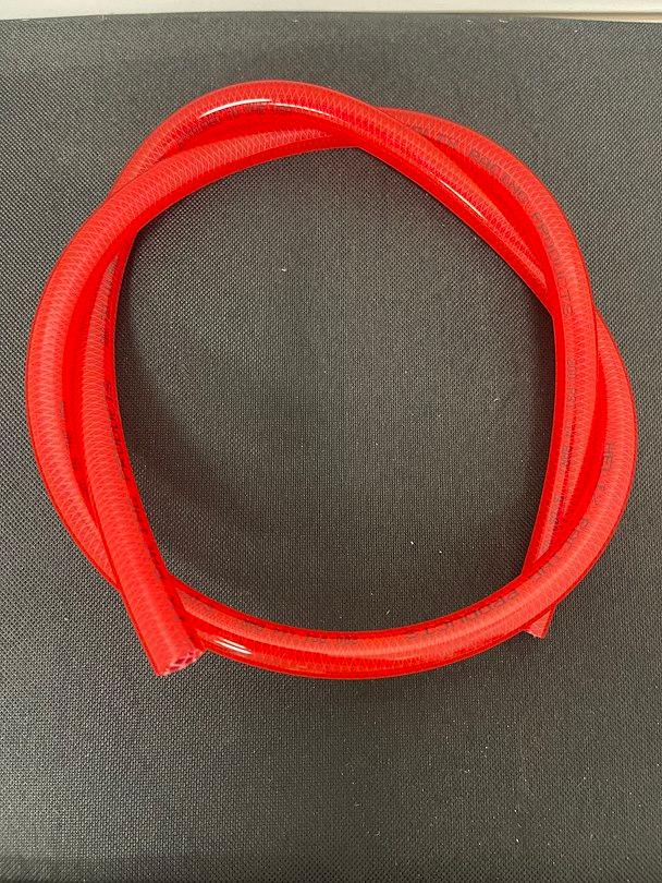HELIX RACING 140-3103 1/4FT X 3FT. HIGH PRESSURE RED, For Powersport Applications; High Pressure Handles Up To 200 PSI; 3 Foot Length; 1/4 Inch Inner Diameter; Transparent Red; Nylon Interbraid Polyurethane - The Twister Group Tools product