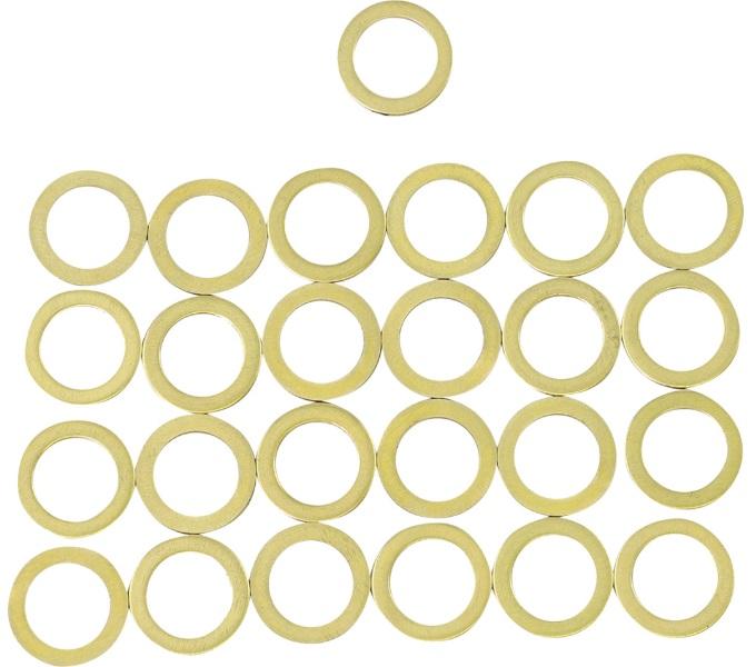 HELIX RACING 205-2505 BRAKE BANJO WASHERS 25 PC COPPER, Use With Banjo Bolts And Brake Line Fittings; 10 Millimeter Inside Diameter x 14 Millimeter Outside Diameter x 1 Millimeter Thickness; Copper; Pack Of 25 - The Twister Group Tools product