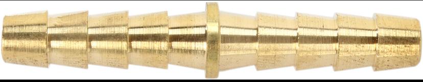 HELIX RACING 052-0460 BRASS BARB/BARB SPLICER 1/4, 1/4 Inch Hose Barb; Straight; Without O-Ring; Without Jam Nut; Brass; Single