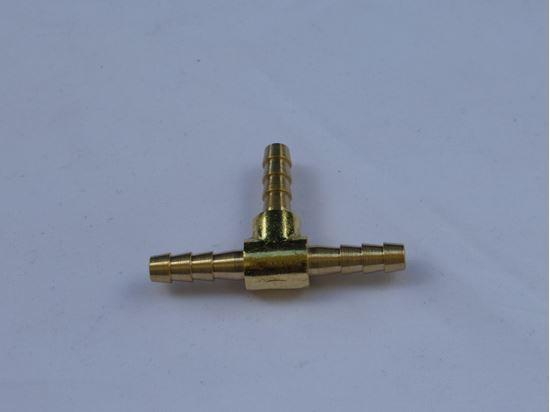 HELIX RACING 053-1480 BRASS BARB/BARB/BARB TFT 1/8(3.2MM, 1/8 Inch Hose Barb; Tee; Without O-Ring; Without Jam Nut; Brass; Single
