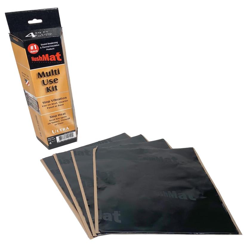 HUSHMAT 10150 Multi Use Kit - (4) 12 INCH x 11 INCH Black Ultra Sheets - 3.7 Square Feet