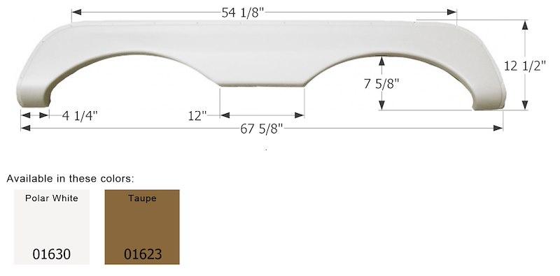 ICON 01623 0Tandem Axle Fender Skirt FS769 for McKenzie - Taupe - High quality product image showing ICON 01623 0Tandem Axle Fender Skirt FS769 for McKenzie - Taupe details and features