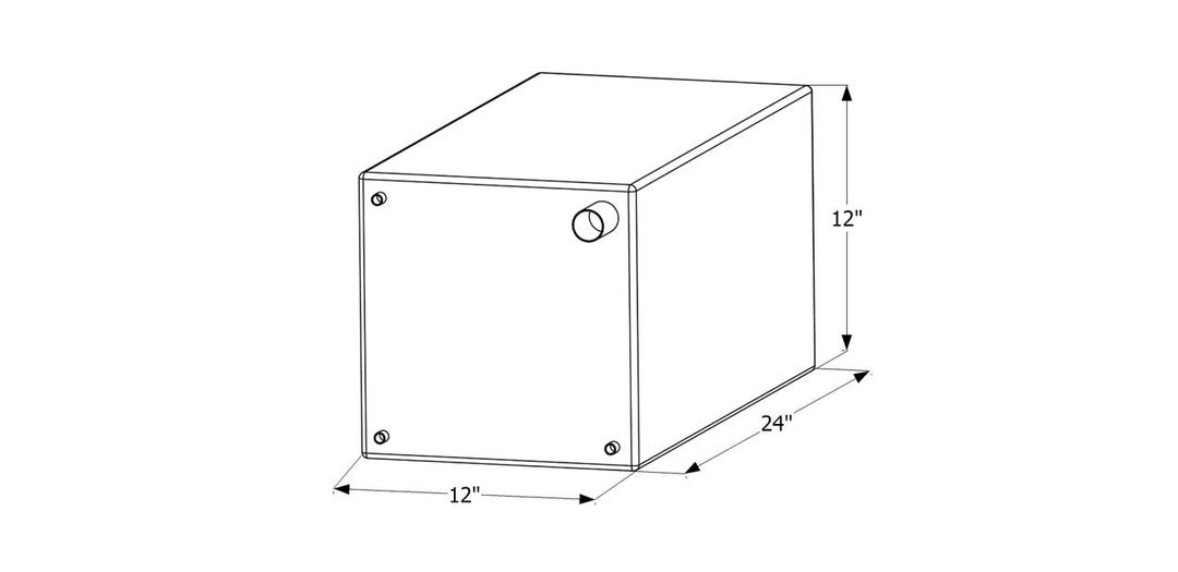ICON 12505 Fresh Water Tank, WT2471, 24x12x12, 15 Gal., Tank Only - The Twister Group Tools product