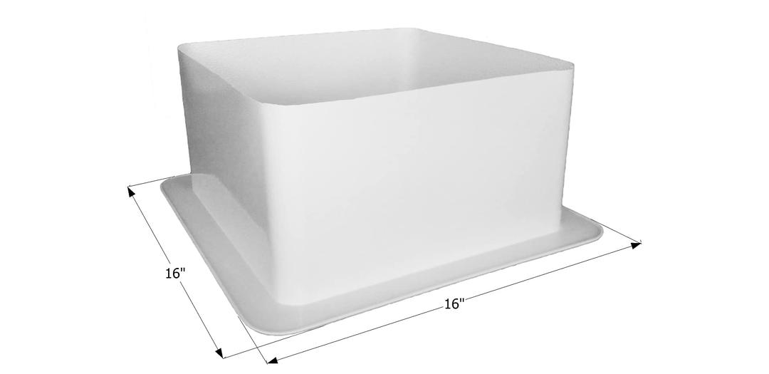 ICON 12573 Skyline/Vent Inner Garnish SL1414 for 14 INCH x 14 INCH Opening - Polar White - The Twister Group Tools product