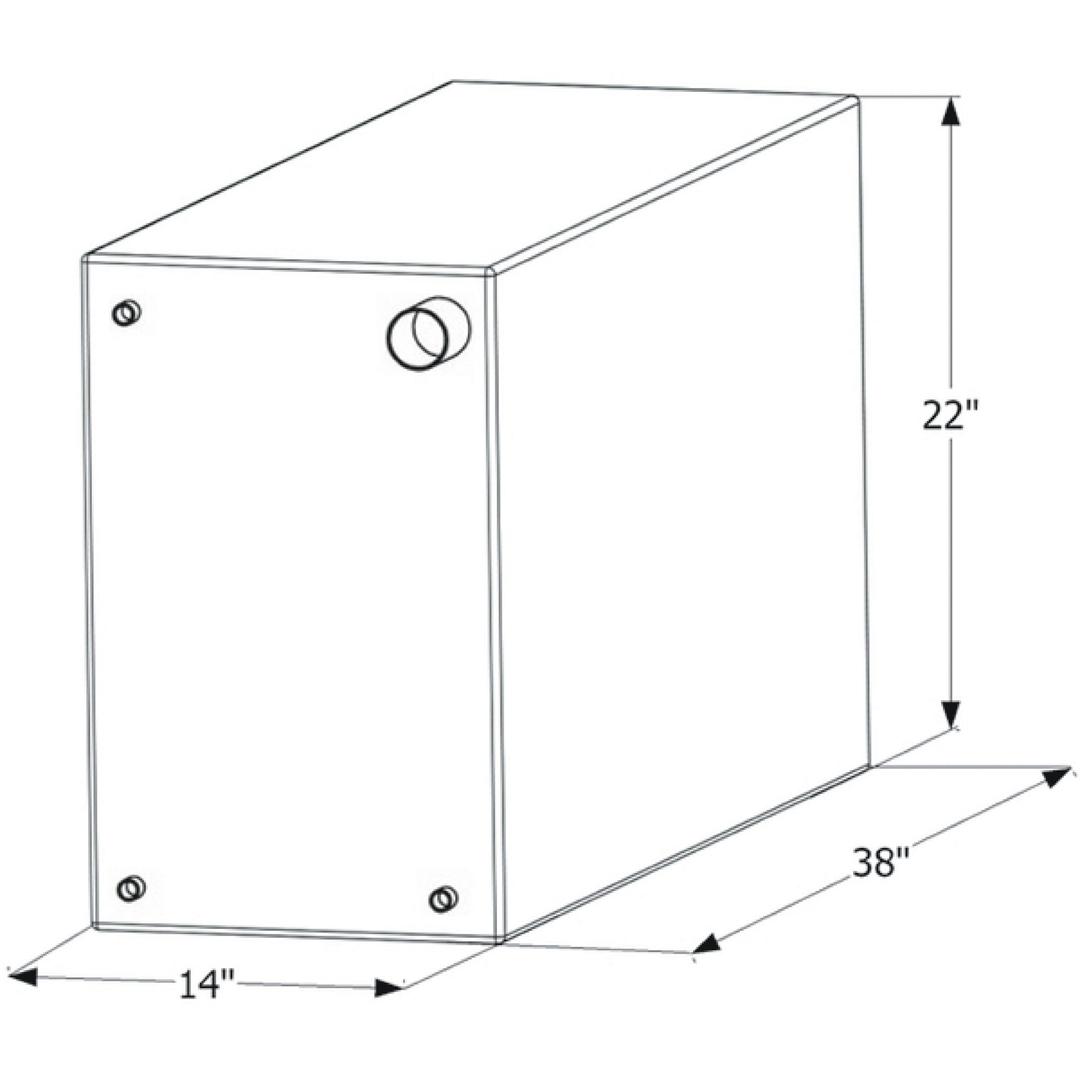 ICON 12717 Technologies - WT2453 50 gal. Fresh Water Tank with 1/2 INCH Fittings - The Twister Group Tools product